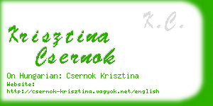 krisztina csernok business card